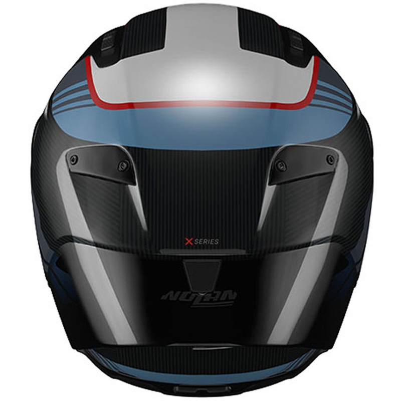 Casque intégral de moto Nolan X-804 RS Piega 366 noir brillant-bleu-blanc-rouge