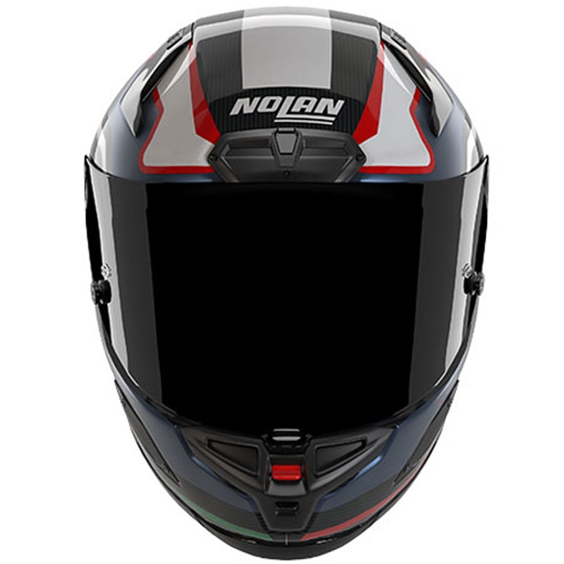 Casque intégral de moto Nolan X-804 RS Piega 366 noir brillant-bleu-blanc-rouge
