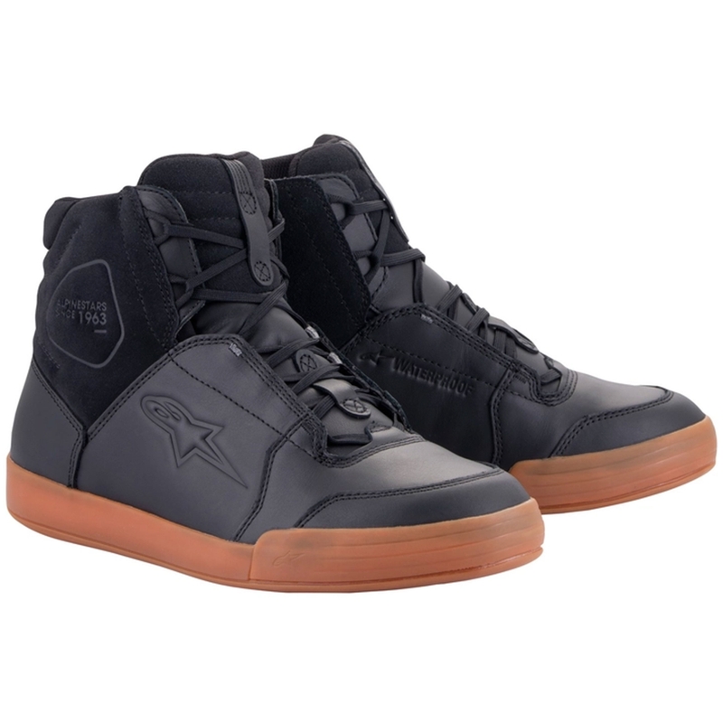 Bottes de moto Alpinestars Chrome Drystar noires et marron