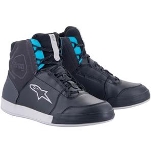 Bottes de moto Alpinestars Stella Chrome Drystar Femmes Noir Gris Bleu