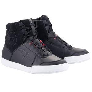 Bottes de moto Alpinestars pour femmes Stella Chrome Drystar noires, blanches et roses