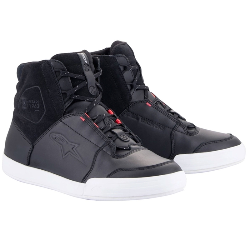 Bottes de moto Alpinestars pour femmes Stella Chrome Drystar noires, blanches et roses