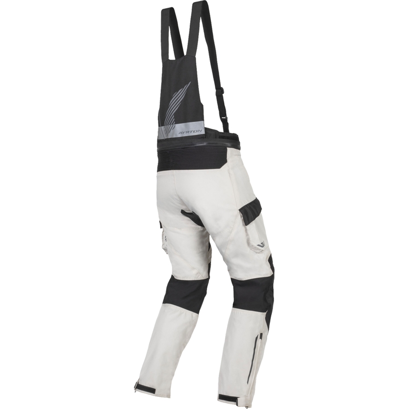 Pantalon moto Ayrton Rally II blanc-noir-gris