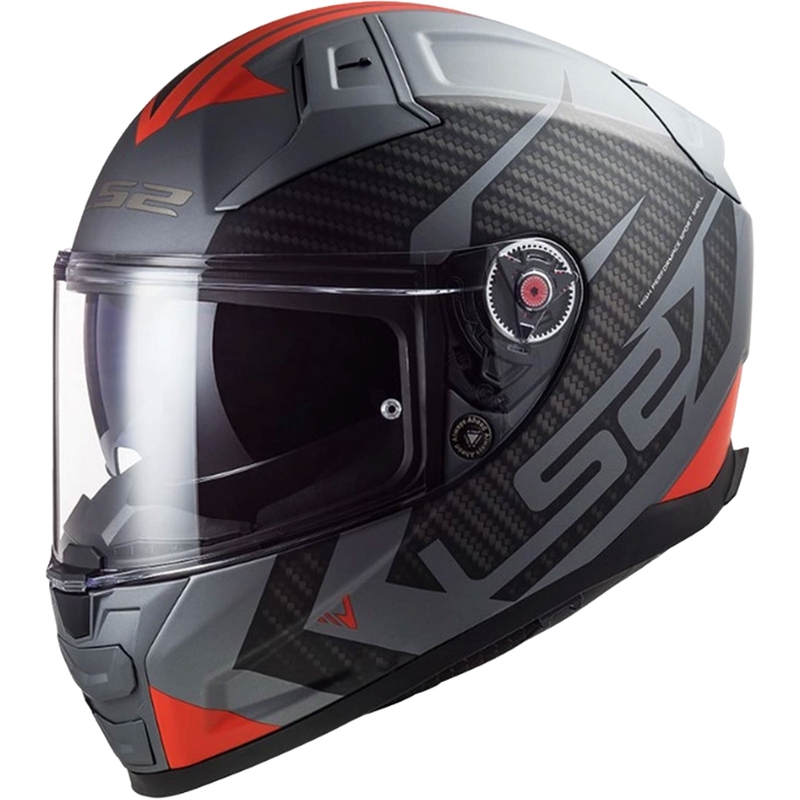 Casque moto intégral LS2 FF811 Vector II Splitter titane-gris-rouge