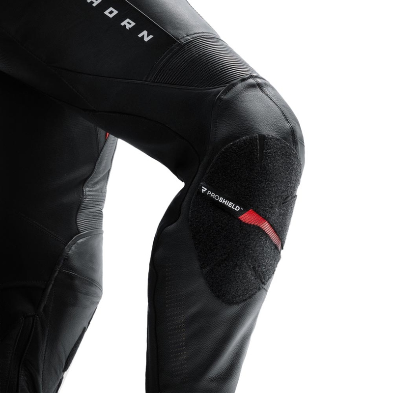 Pantalon de moto en cuir pour femme Rebelhorn Diva noir et rouge