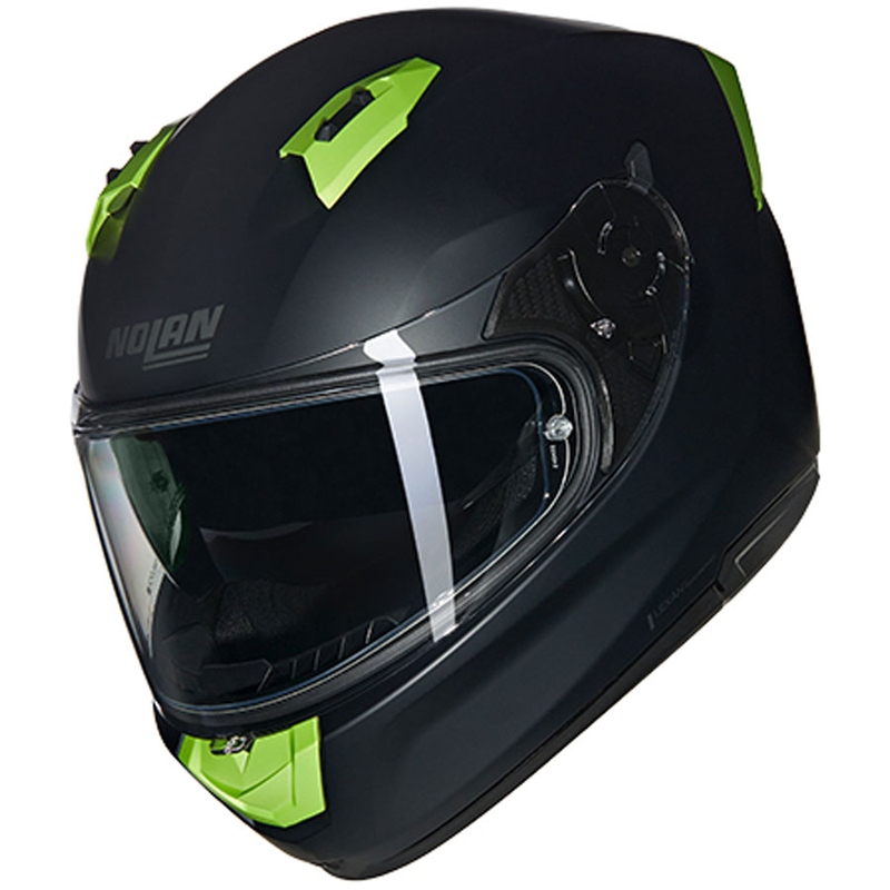 Casque intégral de moto Nolan N60-6 Classico Nobile noir-vert mat