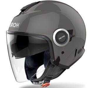 Casque moto ouvert Airoh HELYOS Couleur gris foncé brillant
