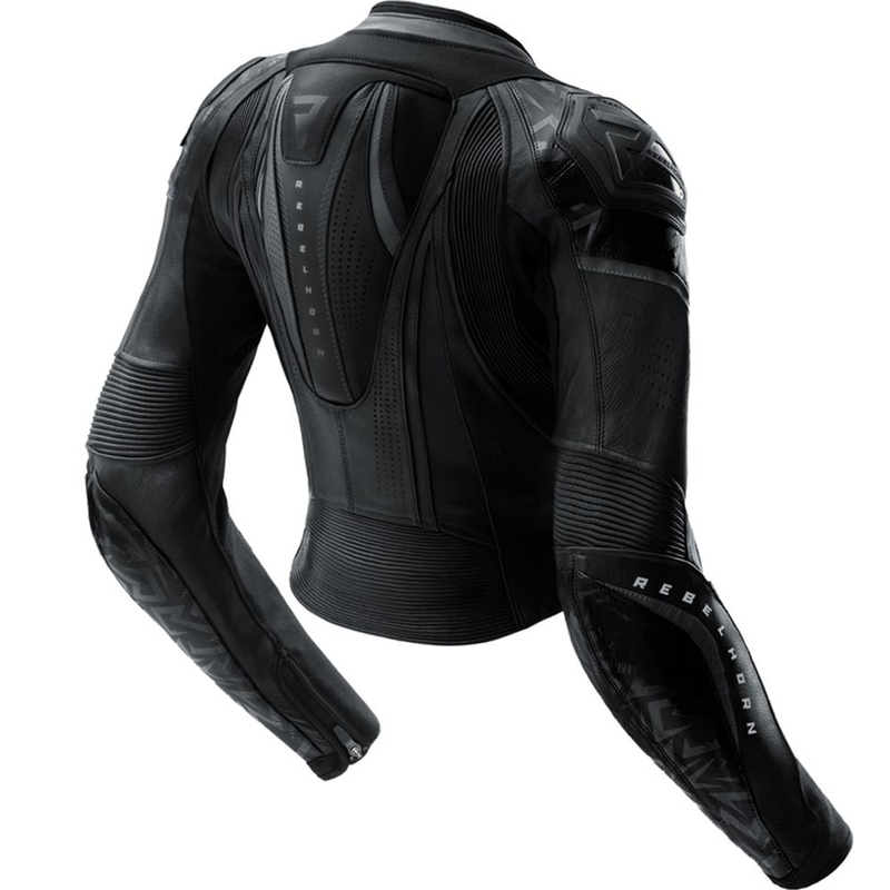 Blouson de moto en cuir pour femme Rebelhorn Diva RS noir