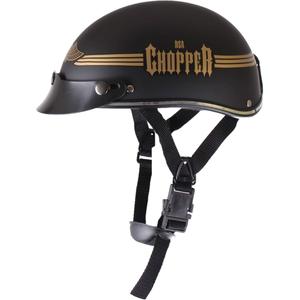 Casque de moto avec calotte RSA Skull noir mat