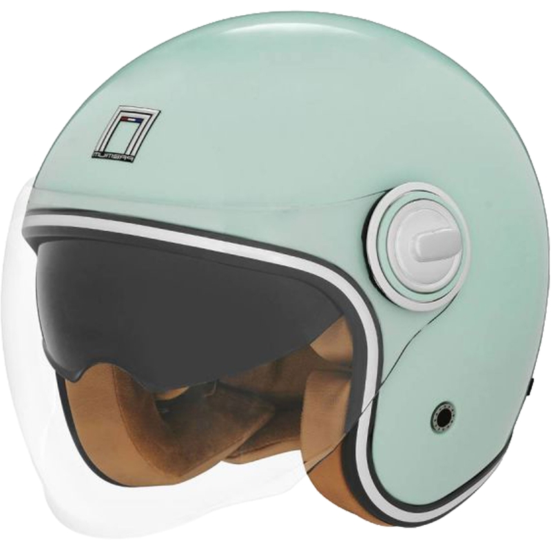 Casque de moto ouvert NOX PREMIUM Heritage vert pastel