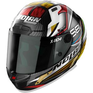Nolan X-804 RS Ultra Carbon SBK integral motorcycle helmet noir-rouge-or