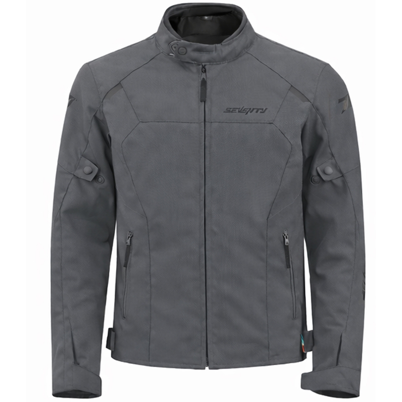 Blouson de moto pour femme Seventy Degrees SD-JR67 Piston gris foncé