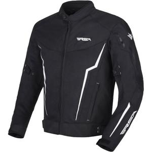 Veste de moto noire et blanche RSA Bolt