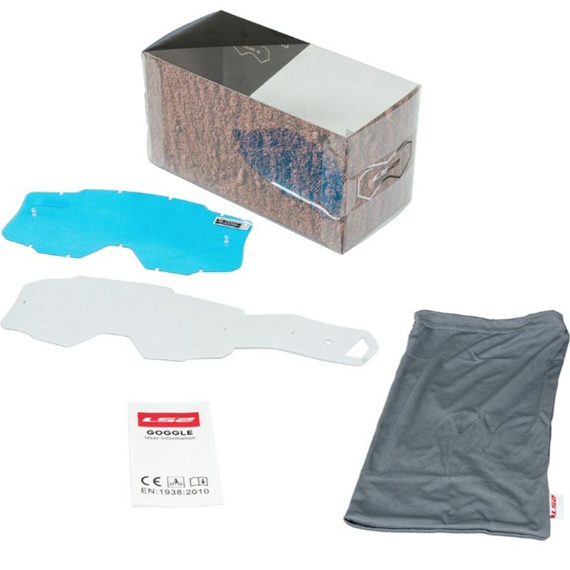 Lunettes de motocross LS2 Charger PRO roses avec verres en plexiglas iridium