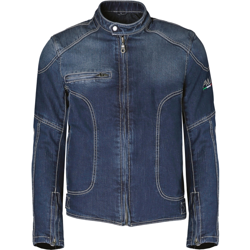 Veste de moto PMJ Miami bleue soldes