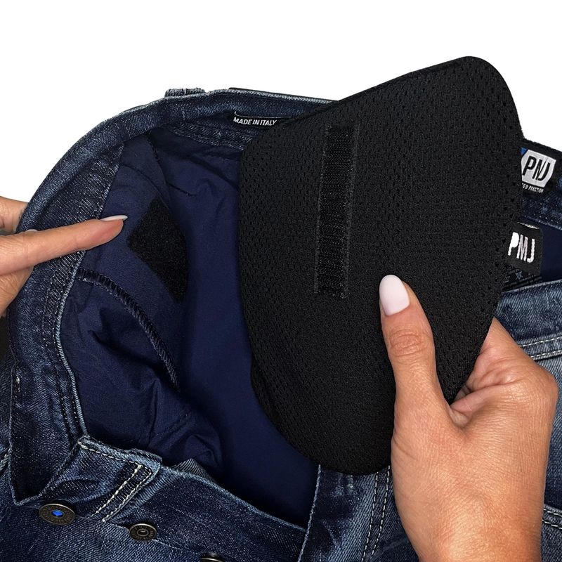 Protections de hanches pour moto PMJ Zero Shock en caoutchouc noir soldes