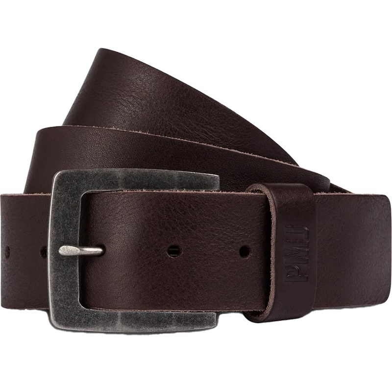 Ceinture de moto en cuir PMJ marron soldes
