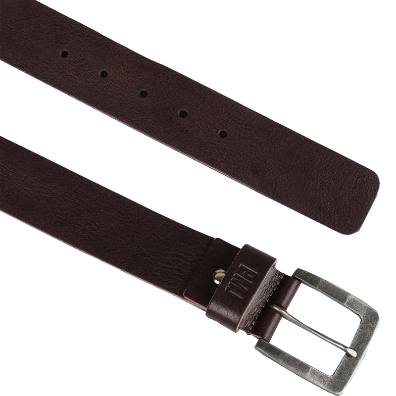 Ceinture de moto en cuir PMJ marron soldes