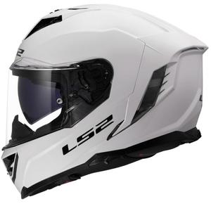 Casque intégral de moto LS2 FF818 Storm III Blanc brillant uni