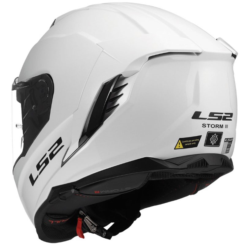Casque intégral de moto LS2 FF818 Storm III Blanc brillant uni