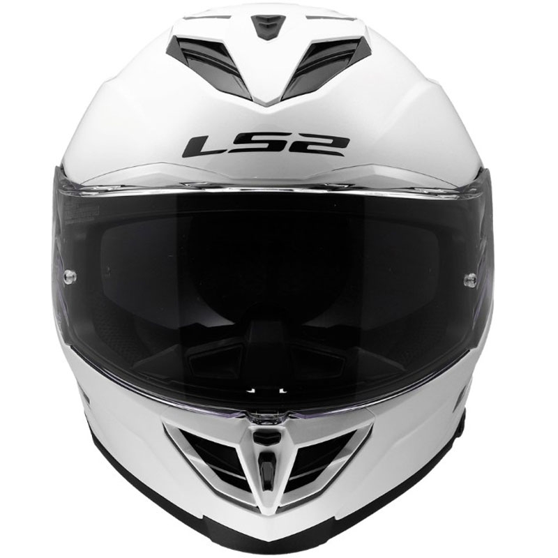 Casque intégral de moto LS2 FF818 Storm III Blanc brillant uni