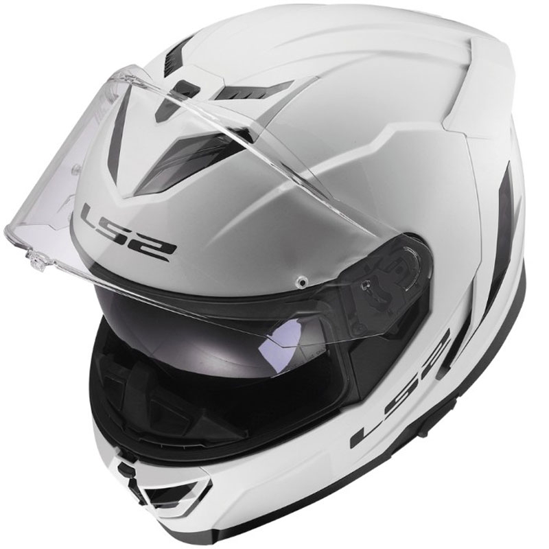 Casque intégral de moto LS2 FF818 Storm III Blanc brillant uni