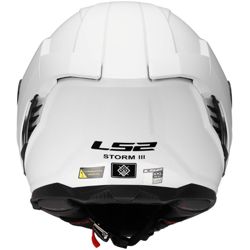Casque intégral de moto LS2 FF818 Storm III Blanc brillant uni