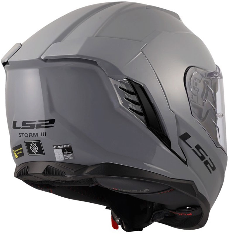 Casque intégral moto LS2 FF818 Storm III Gris brillant uni