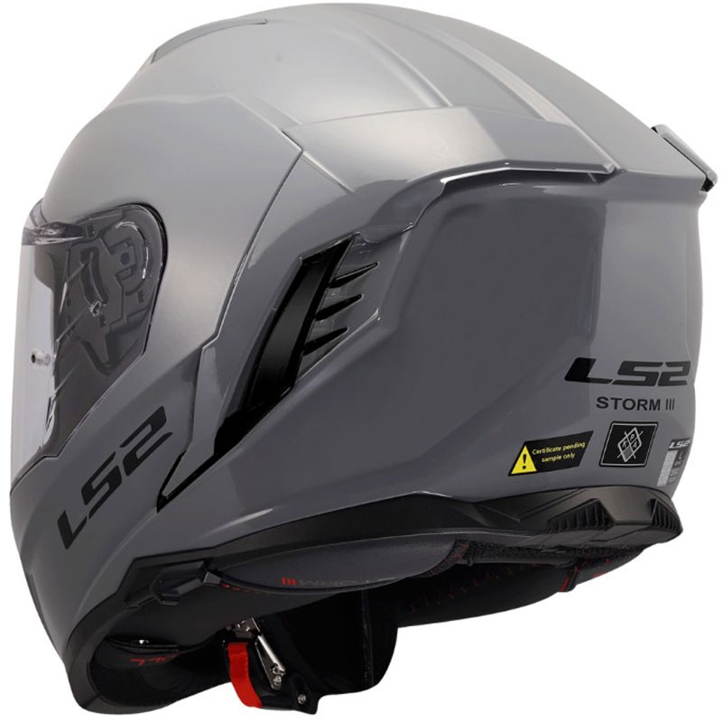Casque intégral moto LS2 FF818 Storm III Gris brillant uni