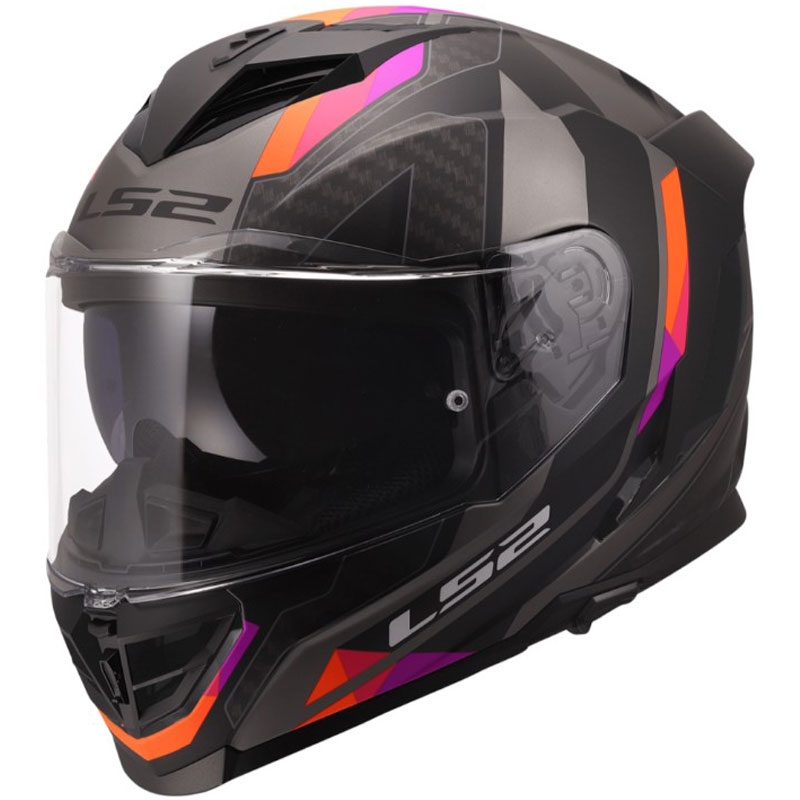 Casque intégral de moto LS2 FF818 Storm III Sports gris-violet mat