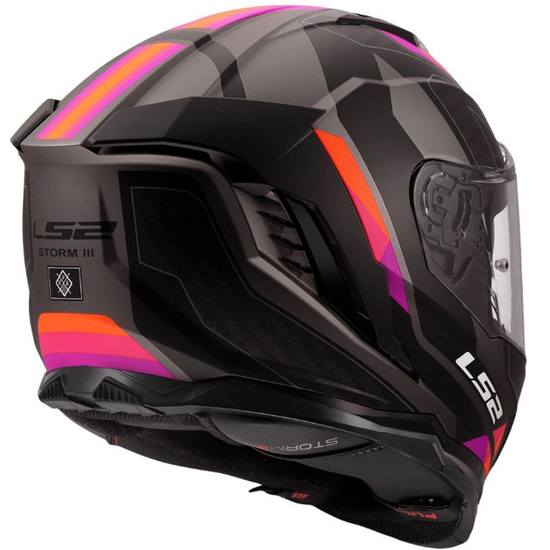 Casque intégral de moto LS2 FF818 Storm III Sports gris-violet mat
