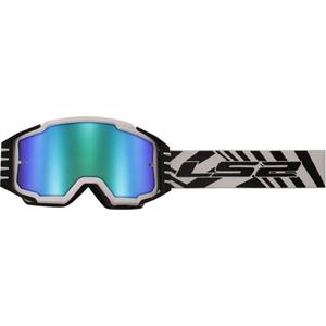 Lunettes de motocross LS2 Charger PRO blanc avec plexi iridium