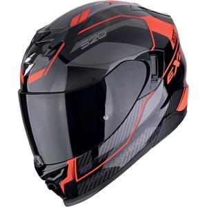 Casque moto intégral Scorpion EXO-520 EVO AIR LENA noir-rouge soldes