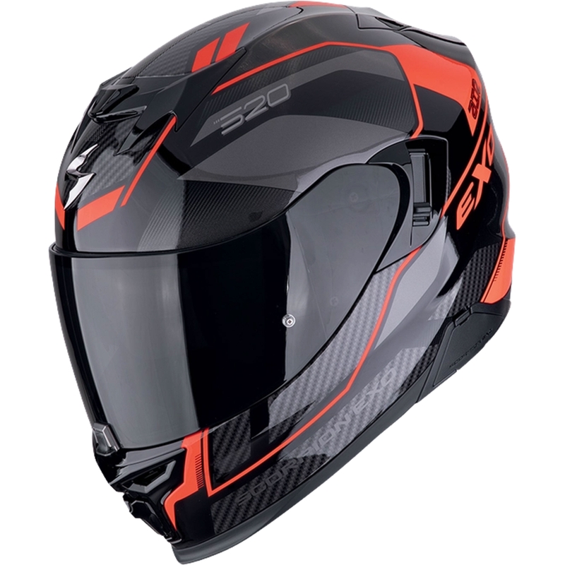 Casque moto intégral Scorpion EXO-520 EVO AIR LENA noir-rouge soldes