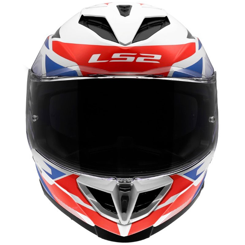 Casque intégral de moto LS2 FF818 Storm III Komai blanc brillant-bleu-rouge
