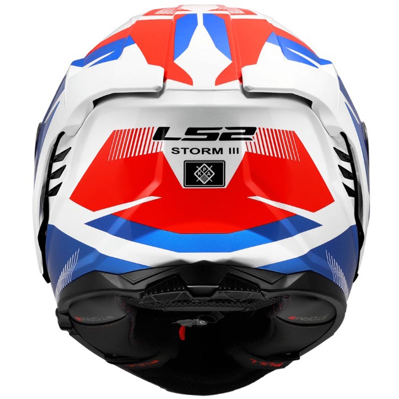 Casque intégral de moto LS2 FF818 Storm III Komai blanc brillant-bleu-rouge