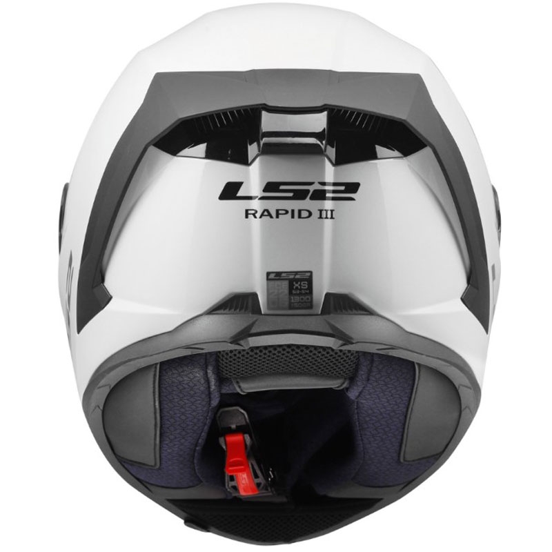 Casque intégral de moto LS2 FF820 Rapid III Blanc brillant uni