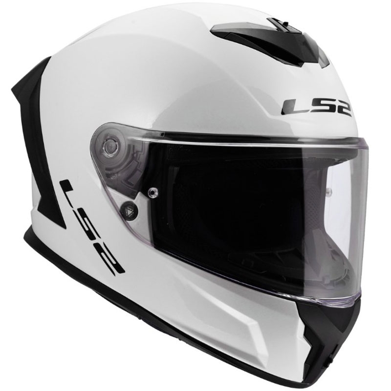 Casque intégral de moto LS2 FF820 Rapid III Blanc brillant uni