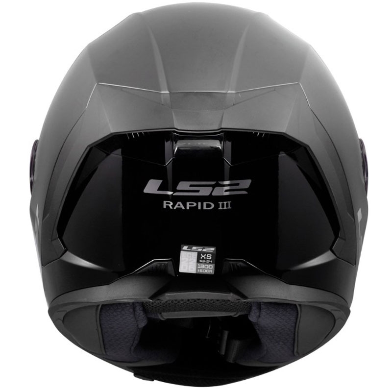 Casque intégral de moto LS2 FF820 Rapid III Noir brillant uni