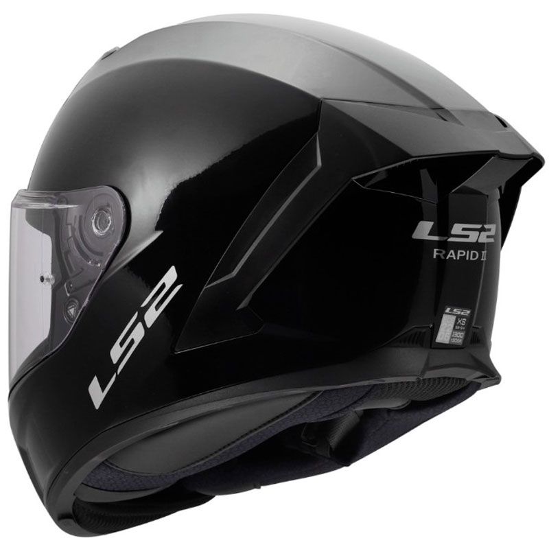 Casque intégral de moto LS2 FF820 Rapid III Noir brillant uni