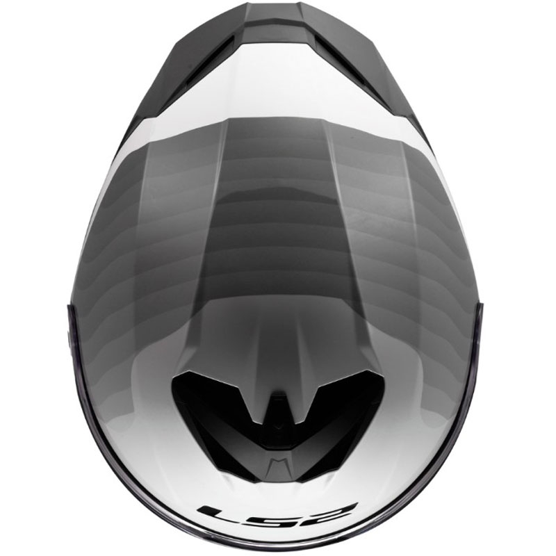 Casque intégral de moto LS2 FF820 Rapid III Flow blanc-gris brillant