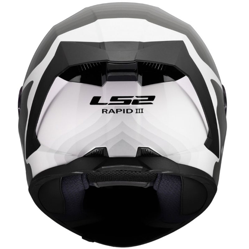 Casque intégral de moto LS2 FF820 Rapid III Flow blanc-gris brillant