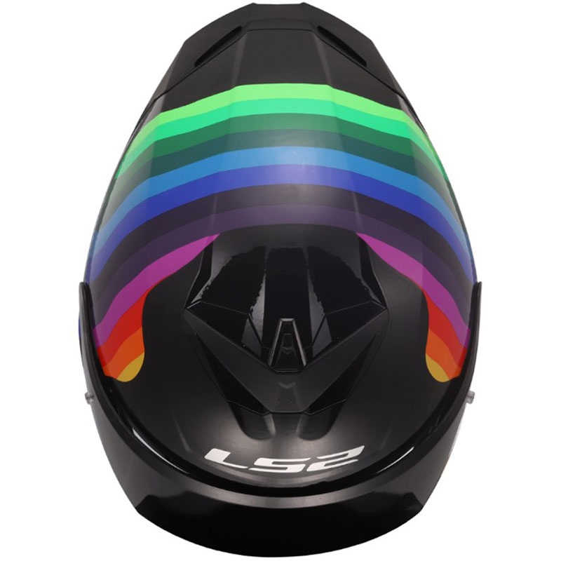Casque intégral de moto LS2 FF820 Rapid III Flow noir brillant multicolore