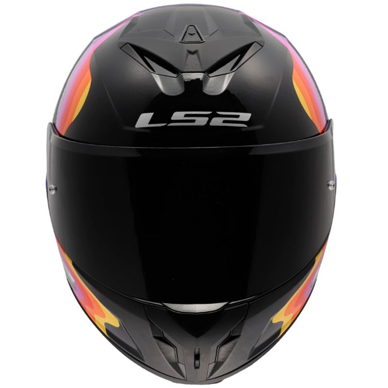 Casque intégral de moto LS2 FF820 Rapid III Flow noir brillant multicolore