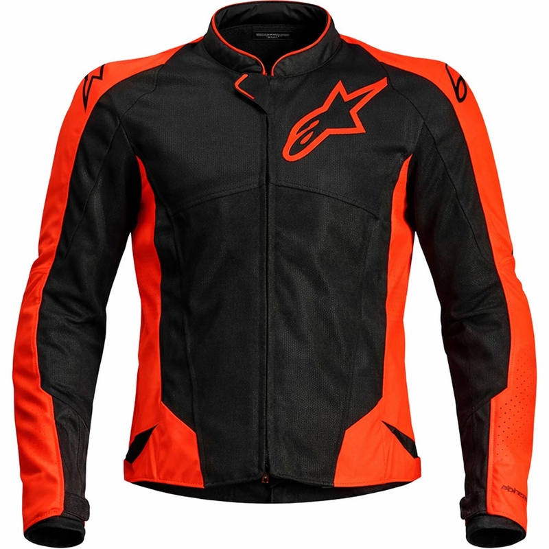 Blouson moto Alpinestars Viper Air V4 rouge fluo-noir