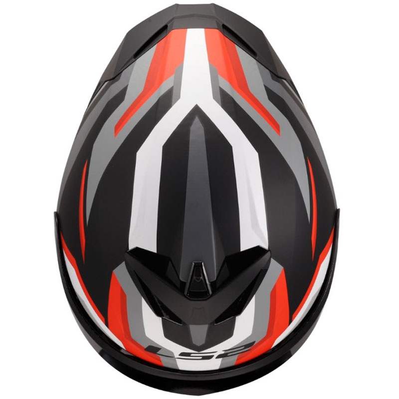 Casque intégral de moto LS2 FF820 Rapid III Hyper noir mat-rouge