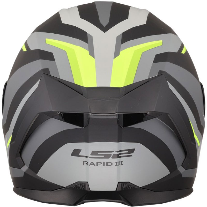 Casque intégral moto LS2 FF820 Rapid III Hyper noir mat-jaune