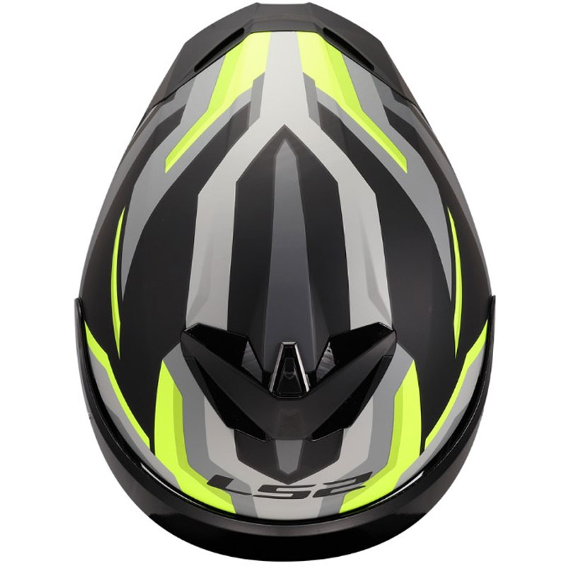 Casque intégral moto LS2 FF820 Rapid III Hyper noir mat-jaune