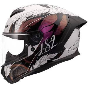 Casque intégral de moto LS2 FF820 Rapid III Boho blanc brillant-noir-rose