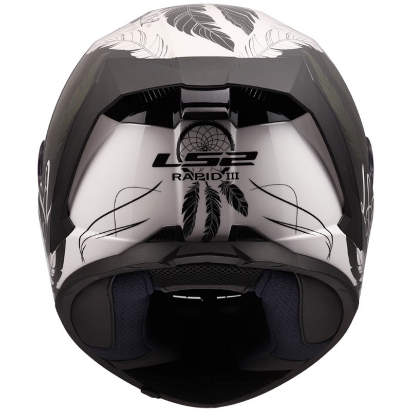 Casque intégral de moto LS2 FF820 Rapid III Boho blanc brillant-noir-rose